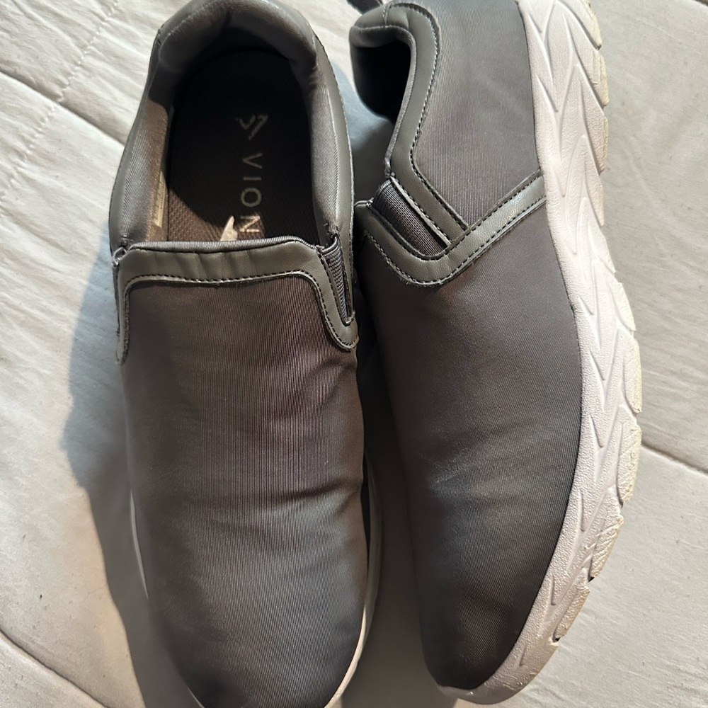 Vionic Gray Men's Slip-On Loafers - Picture 8 of 9